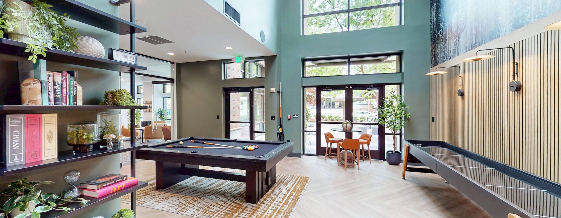 game room with billiards table